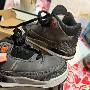 Jordan Black and Gray Sneakers with Elephant Print